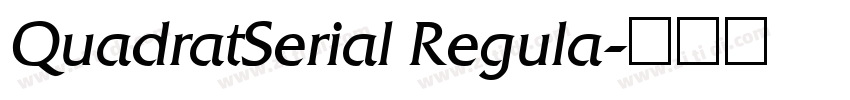 QuadratSerial Regula字体转换